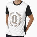 Beige Monogram Letter Q T-Shirt - Minimalist Print Men Women - T-Shirt, Sweatshirt, Hoodie
