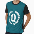 Dark Teal Monogram Letter Q T-Shirt - Minimalist Print Unisex - T-Shirt, Sweatshirt, Hoodie