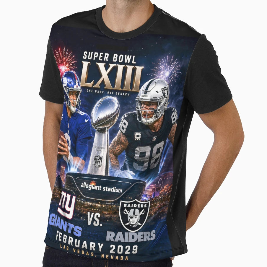 Superbowl Lxiii New York Giants Vs L T-Shirt - Novelty Apparel for Adults - T-Shirt, Sweatshirt, Hoodie