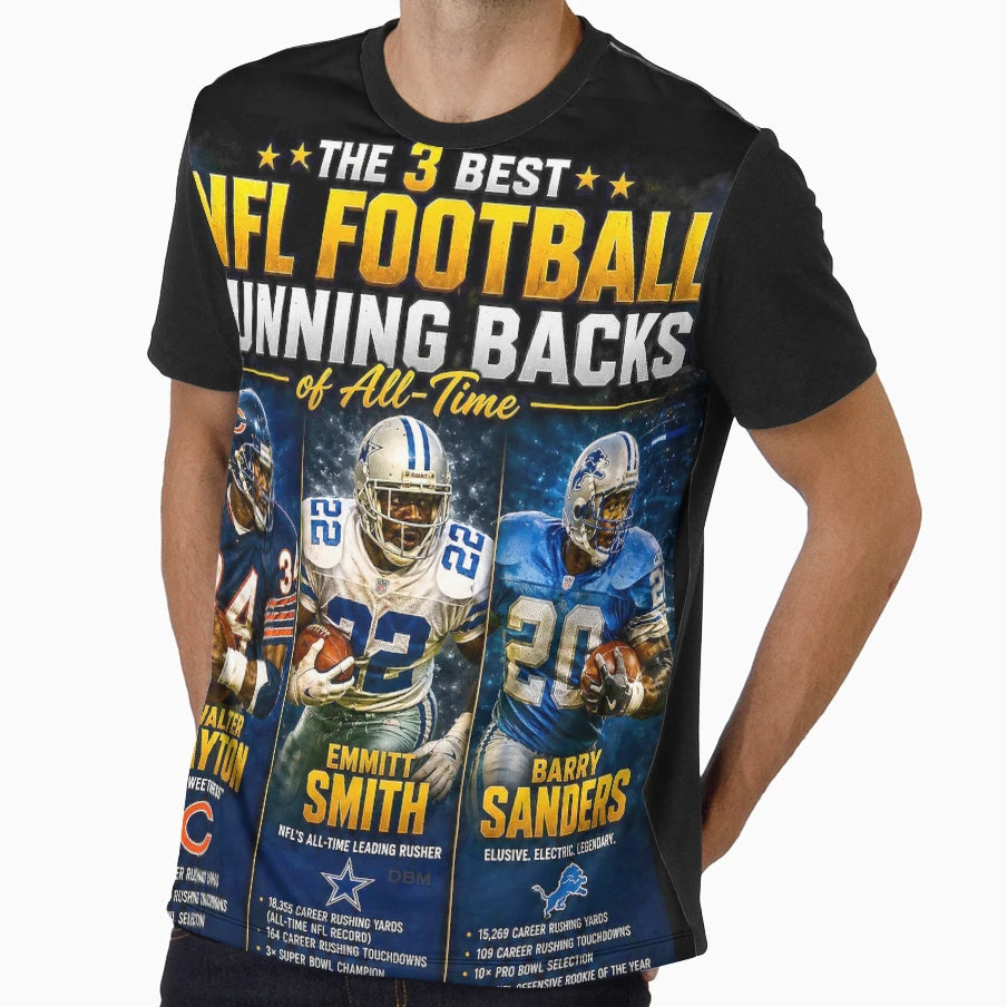 Pro Football 3 Best Running Back T-Shirt - Novelty Apparel Men Women - T-Shirt, Sweatshirt, Hoodie