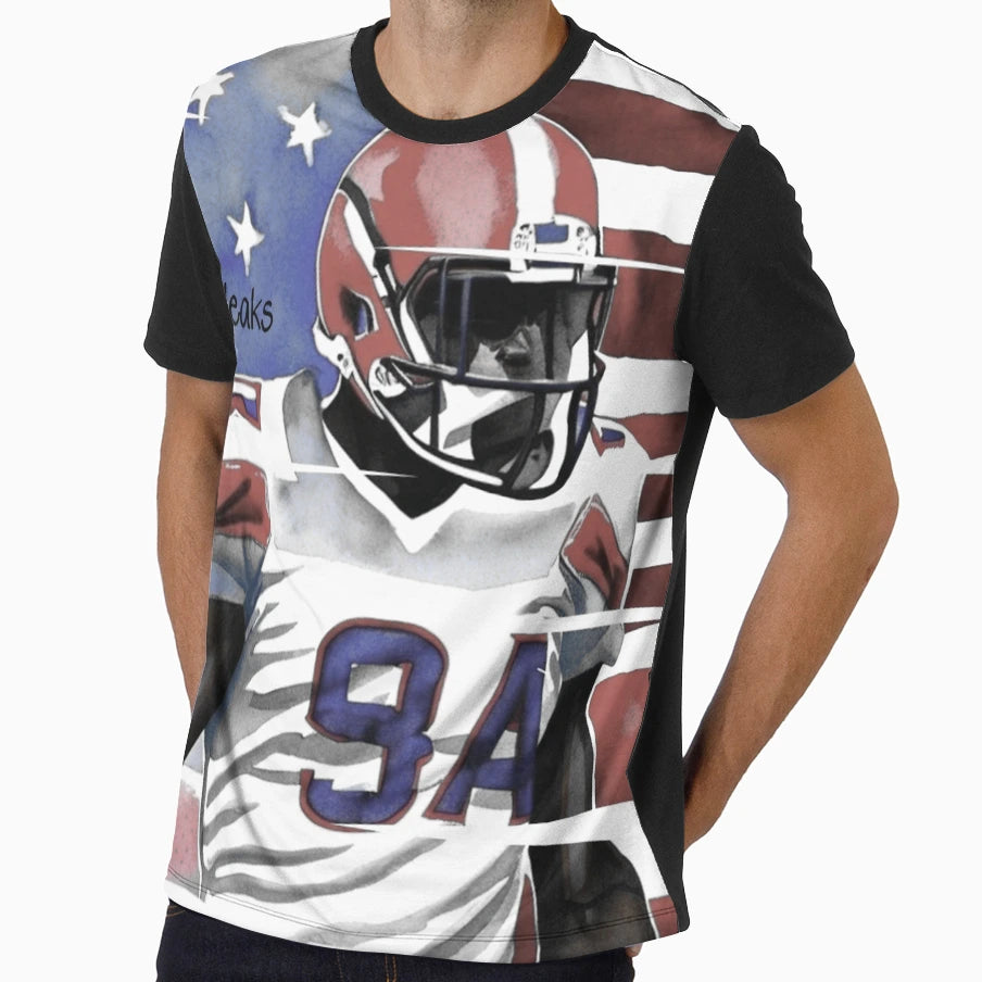 American Football Player T-Shirt - Minimalist Print for Adults - T-Shirt, Sweatshirt, Hoodie