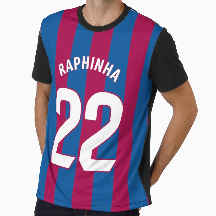 Raphinha Barcelona 23 24 T-Shirt - Aesthetic Graphic for Adults - T-Shirt, Sweatshirt, Hoodie