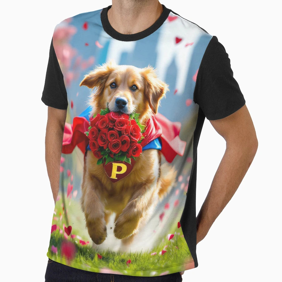 Valentines Day Dog Hero T-Shirt - Streetwear Style Men Women - T-Shirt, Sweatshirt, Hoodie