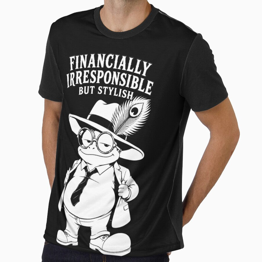 Financially Irresponsible But Stylish Frog by - Adult & Kids T-Shirts, Sweatshirts & Hoodies apparel design preview 1
