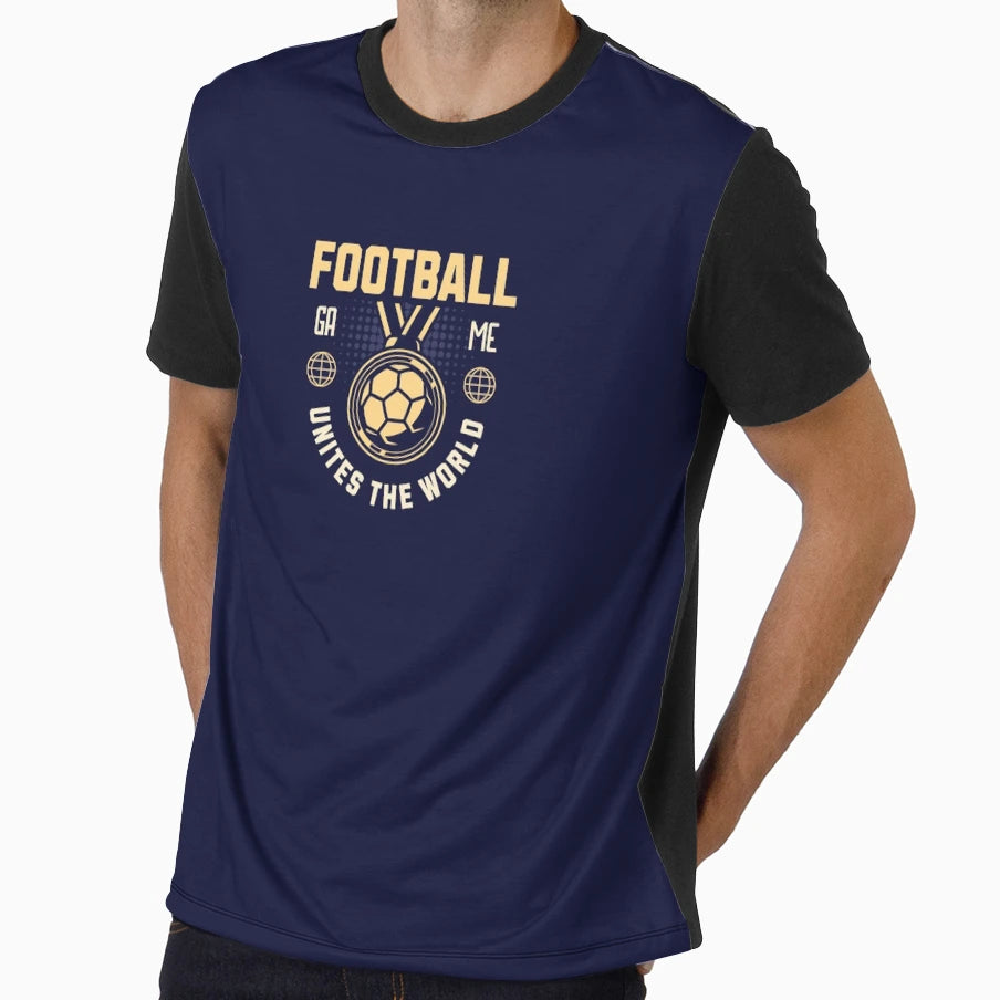 Football Unites World T-Shirt - Aesthetic Graphic for Adults - T-Shirt, Sweatshirt, Hoodie