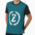 Dark Teal Monogram Letter Z T-Shirt - Custom Art Print Unisex - T-Shirt, Sweatshirt, Hoodie
