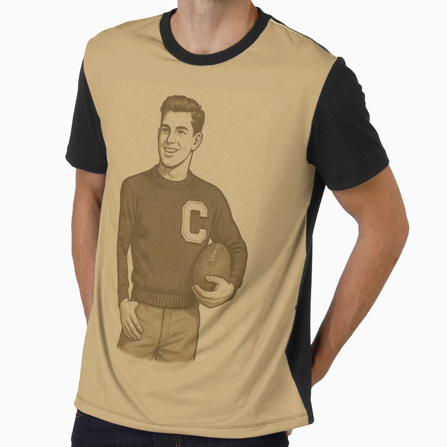 Football Player Letterman T-Shirt - Streetwear Style for Adults - T-Shirt, Sweatshirt, Hoodie
