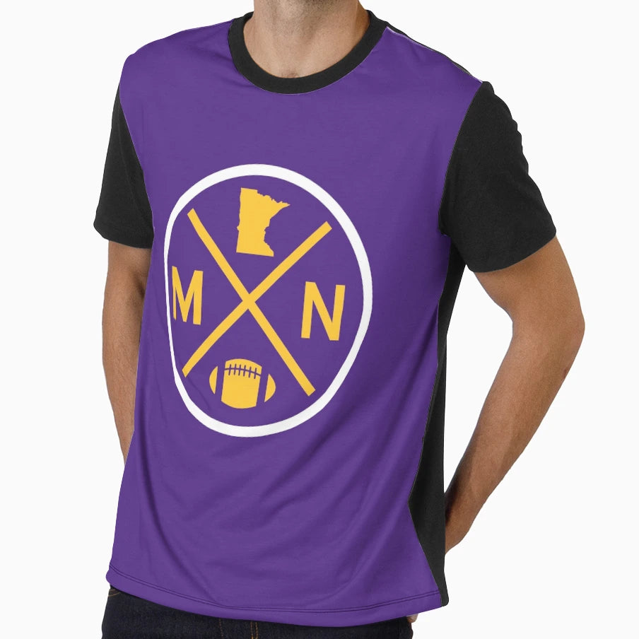 Minnesota Football Emblem Mn T-Shirt - Streetwear Style for Adults - T-Shirt, Sweatshirt, Hoodie
