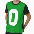 Number 0 Sports Green T-Shirt - Trendy Graphic for Adults - T-Shirt, Sweatshirt, Hoodie