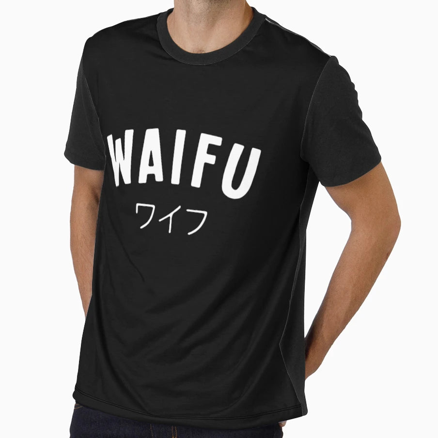 Waifu Black T-Shirt - Aesthetic Graphic Unisex - T-Shirt, Sweatshirt, Hoodie