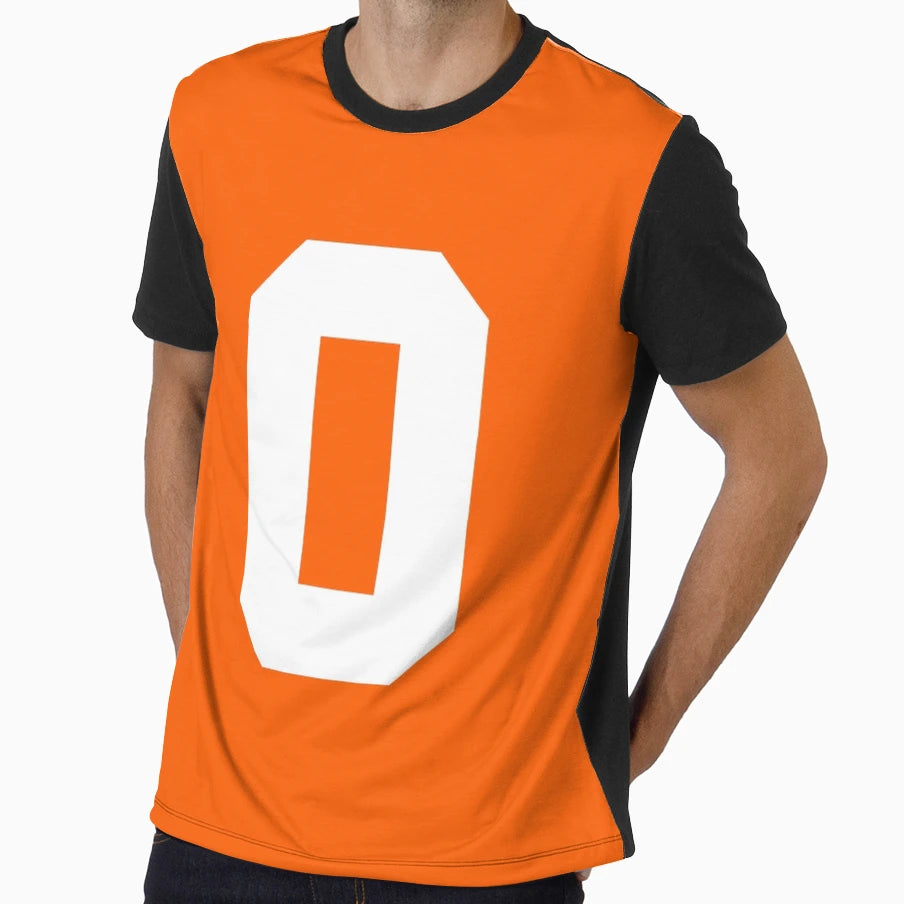 Number 0 Sports Orange T-Shirt - Aesthetic Graphic for Adults - T-Shirt, Sweatshirt, Hoodie
