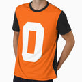 Number 0 Sports Orange T-Shirt - Aesthetic Graphic for Adults - T-Shirt, Sweatshirt, Hoodie
