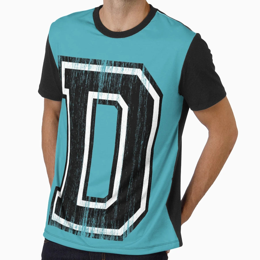 Big Varsity Letter D T-Shirt - Unique Graphic for Adults - T-Shirt, Sweatshirt, Hoodie