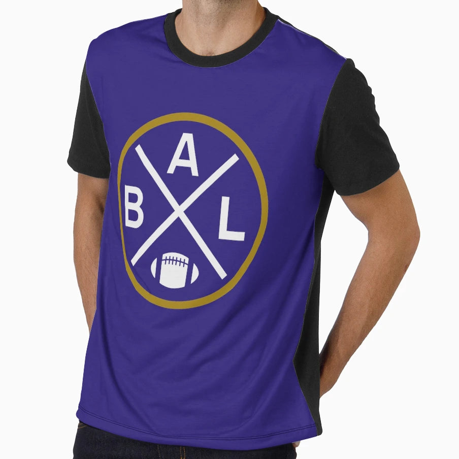 Baltimore Football Emblem Bal T-Shirt - Streetwear Style for Adults - T-Shirt, Sweatshirt, Hoodie