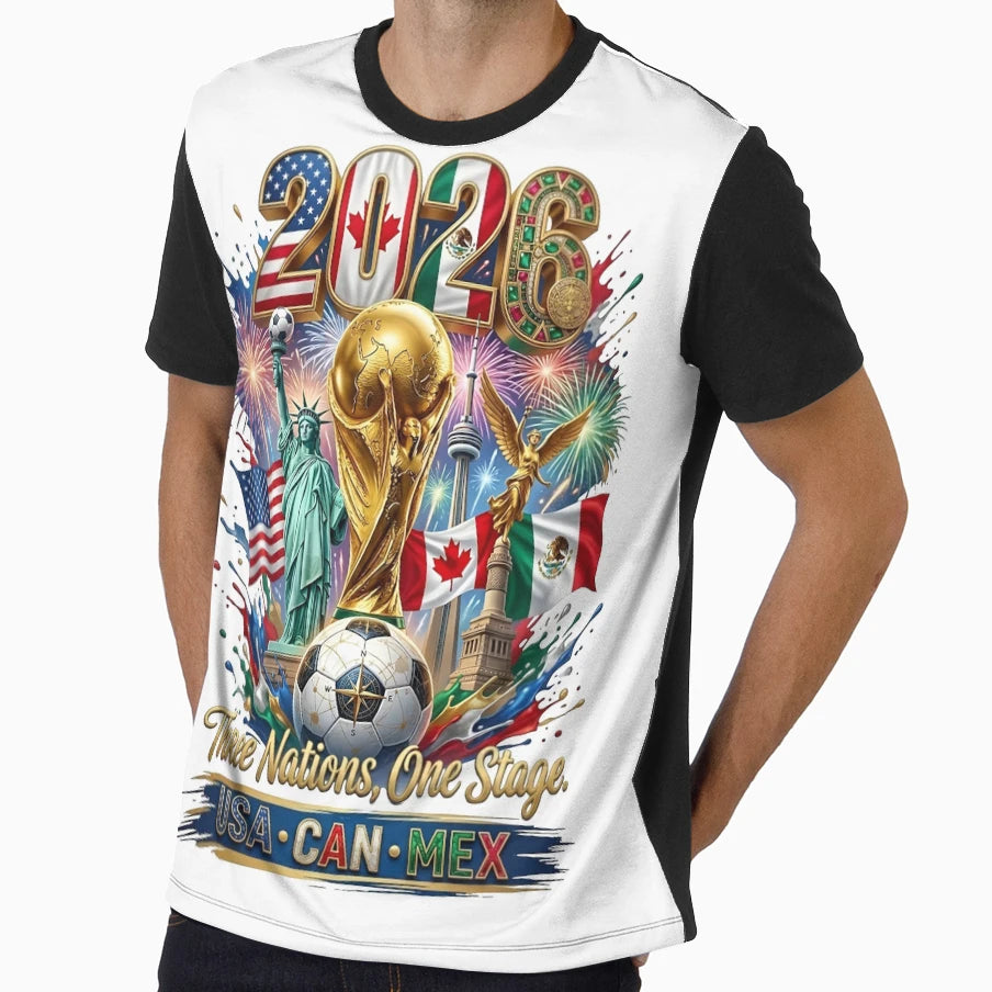 2026 Soccer Three Nations Cup T-Shirt - Fun Novelty Design Unisex - T-Shirt, Sweatshirt, Hoodie