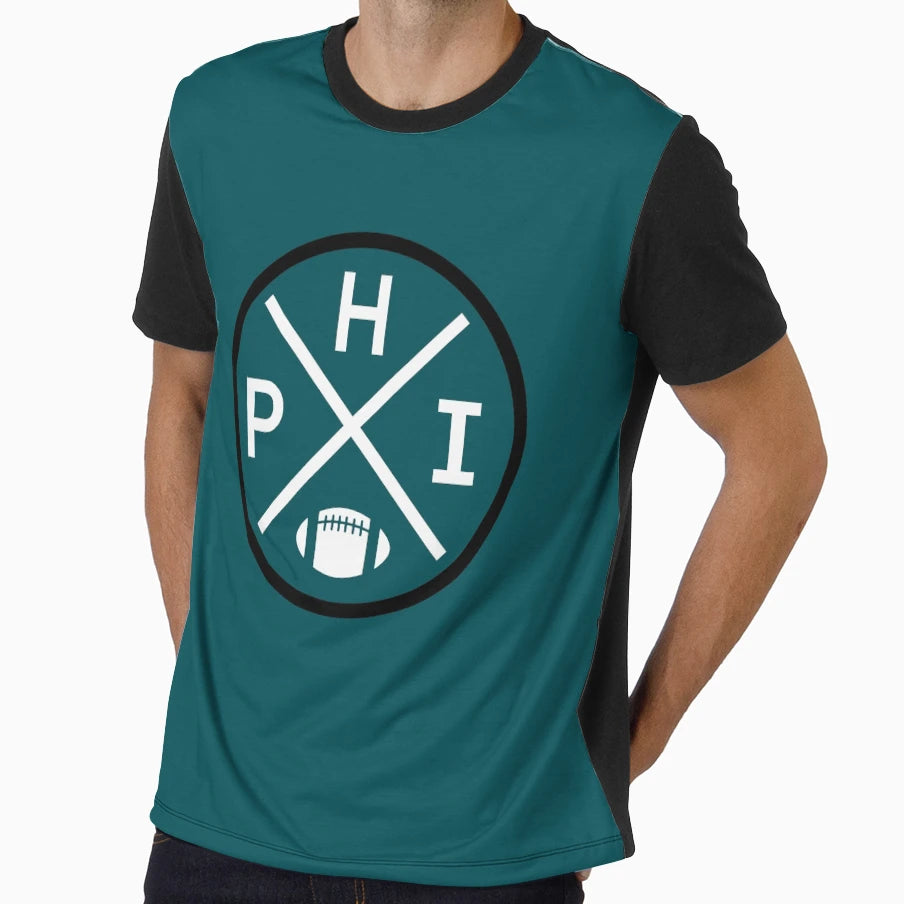 Philadelphia Football Emblem Phi T-Shirt - Streetwear Style for Adults - T-Shirt, Sweatshirt, Hoodie