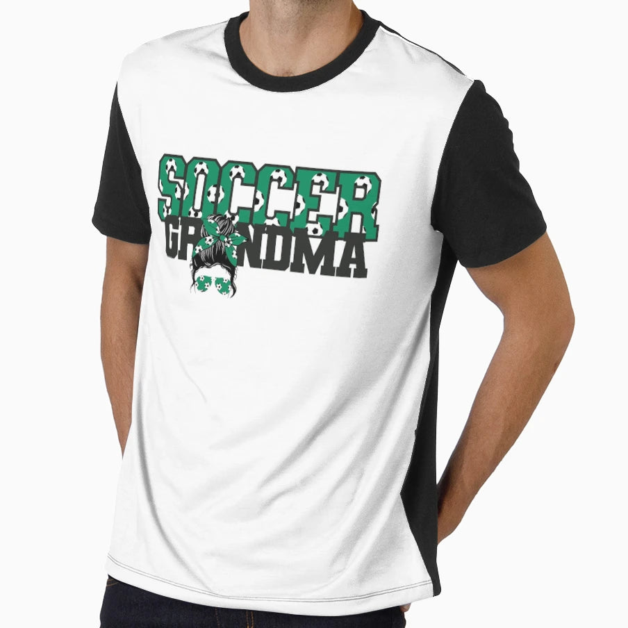 Soccer Grandma Messy Bun T-Shirt - Trendy Graphic Unisex - T-Shirt, Sweatshirt, Hoodie