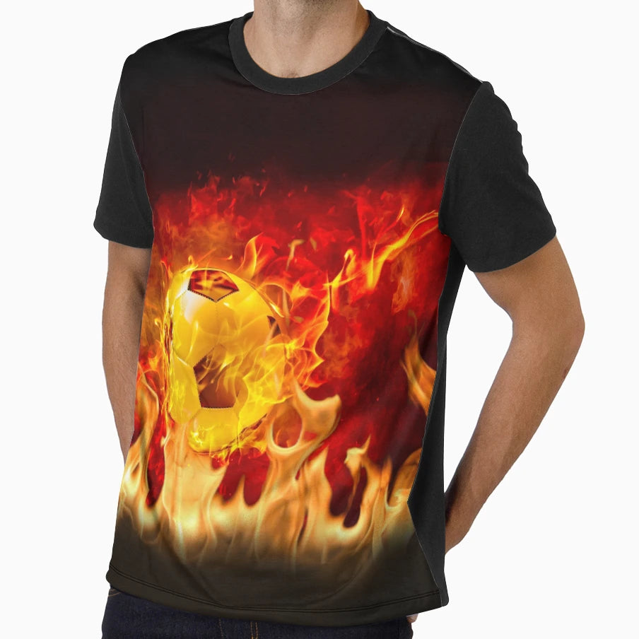 Football Fire Masks T-Shirt - Graphic Print Men Women - T-Shirt, Sweatshirt, Hoodie