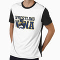 Wrestling Nana Blue Gold Messy Bun T-Shirt - Minimalist Print Men Women - T-Shirt, Sweatshirt, Hoodie