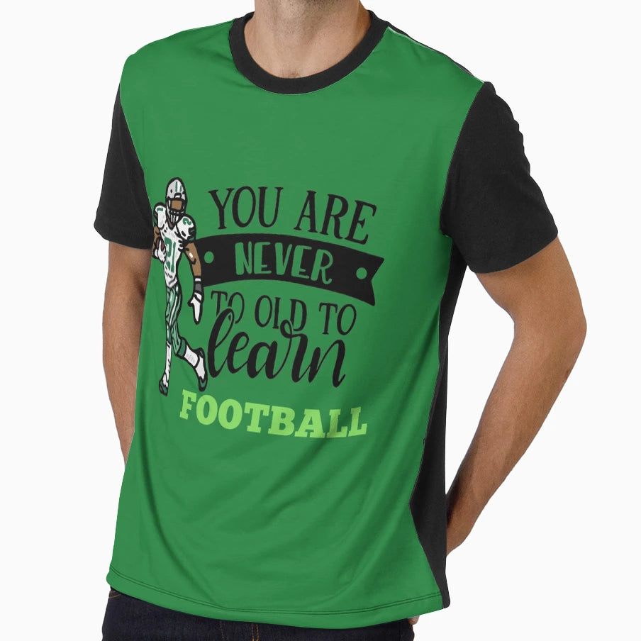 Football Green T-Shirt - Graphic Print Men Women - T-Shirt, Sweatshirt, Hoodie