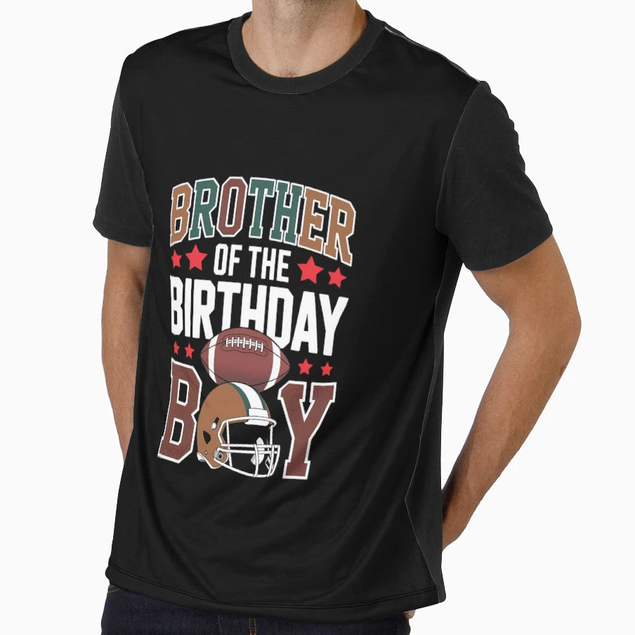 Brother Birthday Game Day Football T-Shirt - Graphic Print Unisex - T-Shirt, Sweatshirt, Hoodie
