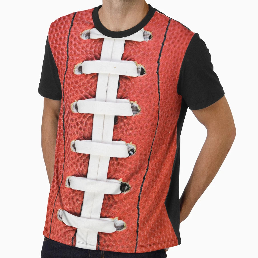 Football Close Up View Football Parts T-Shirt - Fun Novelty Design Unisex - T-Shirt, Sweatshirt, Hoodie