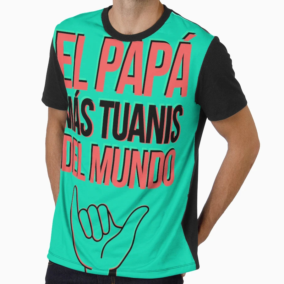 El Pap M S Tuanis Del Mundo Black T-Shirt - Graphic Print Men Women - T-Shirt, Sweatshirt, Hoodie