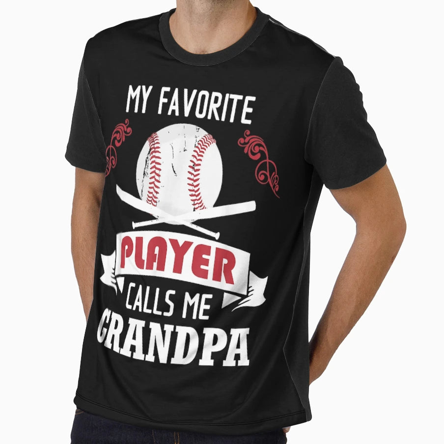 My Favorite Baseball Player Calls Me T-Shirt - Minimalist Print for Adults - T-Shirt, Sweatshirt, Hoodie