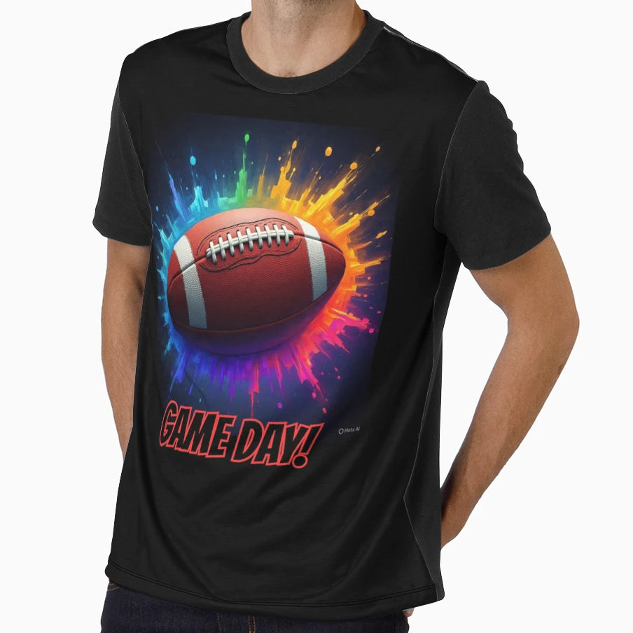 Game Day Football T-Shirt - Custom Art Print Men Women - T-Shirt, Sweatshirt, Hoodie