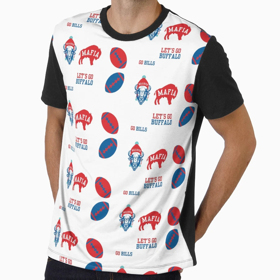 Pack Red Blue Buffalo Bills T-Shirt - Streetwear Style Unisex - T-Shirt, Sweatshirt, Hoodie