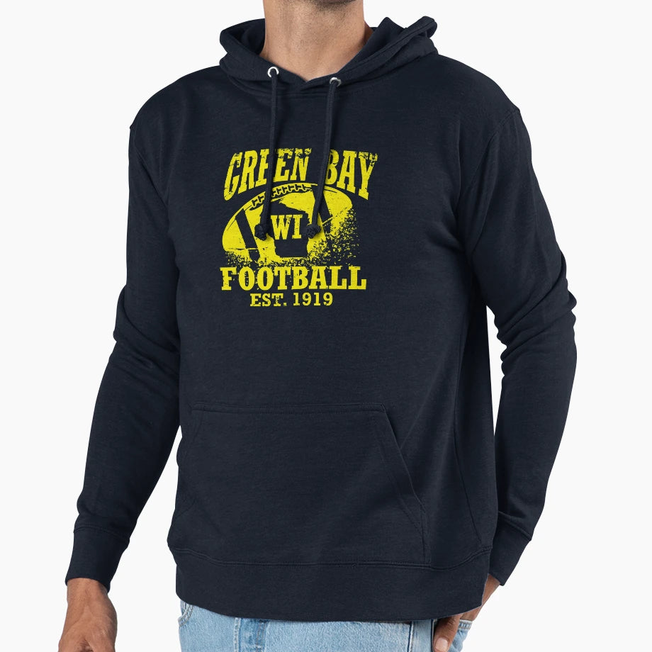 Green Bay Football Hoodie - Trendy Graphic Men Women - T-Shirt, Sweatshirt, Hoodie