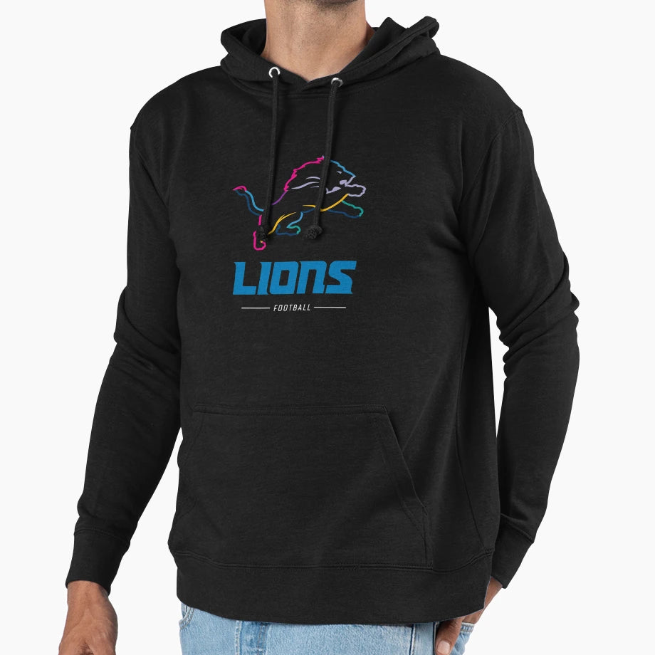 Detroit Lions Team Lockup Kt 172 Hoodie - Aesthetic Graphic Unisex - T-Shirt, Sweatshirt, Hoodie