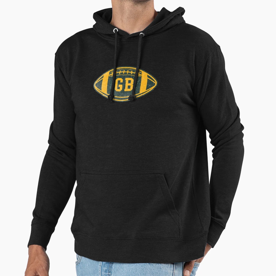 Green Bay Throwback Football Hoodie - Novelty Apparel Unisex - T-Shirt, Sweatshirt, Hoodie