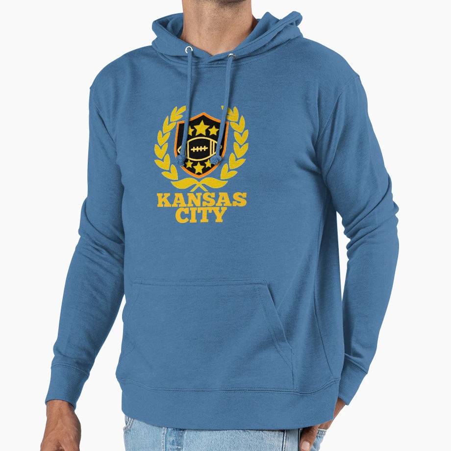 Kansas City Football Hoodie - Casual Everyday Wear Unisex - T-Shirt, Sweatshirt, Hoodie
