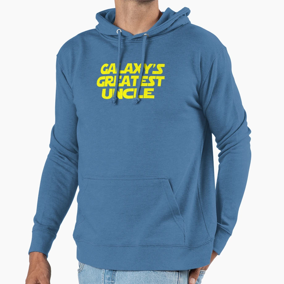 Galaxys Greatest Uncle Hoodie - Minimalist Print Men Women - T-Shirt, Sweatshirt, Hoodie