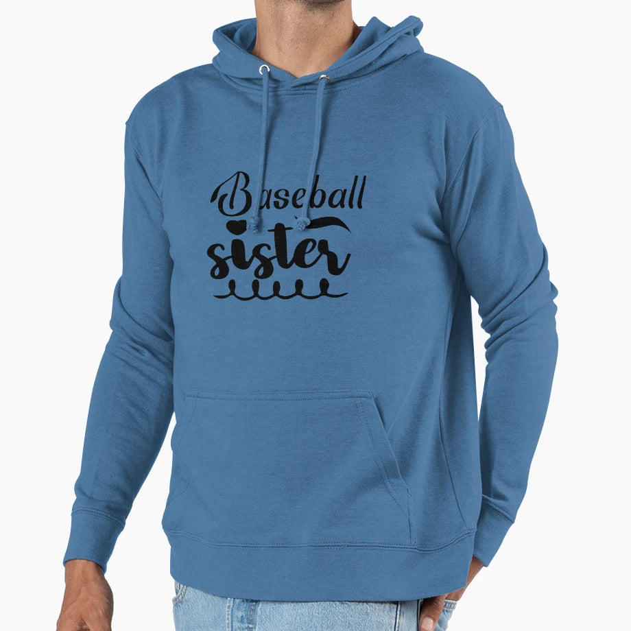Baseball Sister Hoodie - Trendy Graphic Men Women - T-Shirt, Sweatshirt, Hoodie