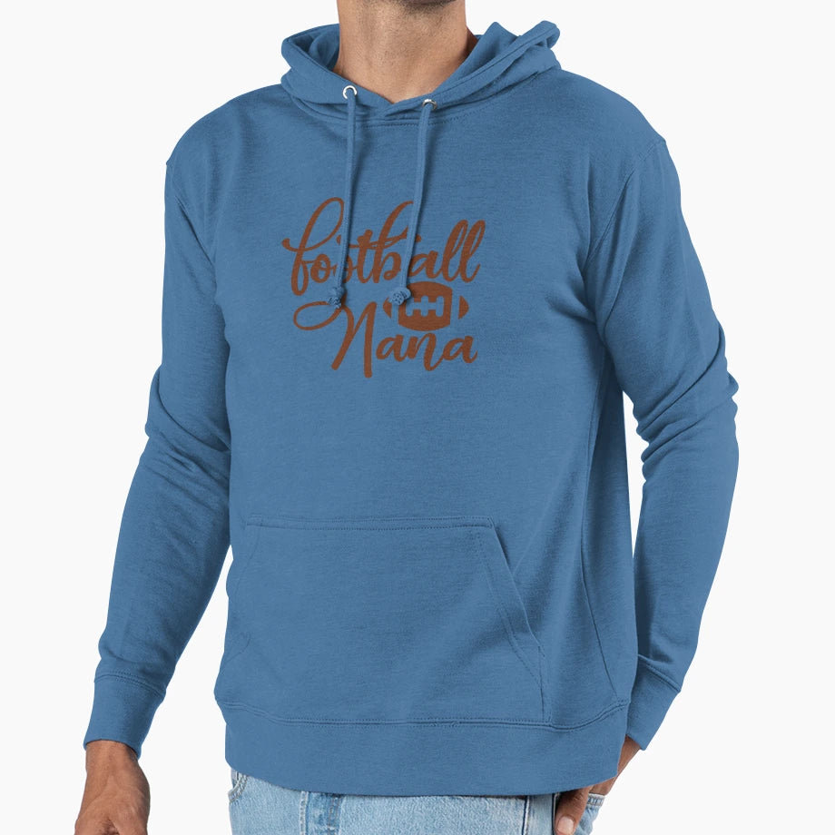 Football Nana Hoodie - Graphic Print Men Women - T-Shirt, Sweatshirt, Hoodie