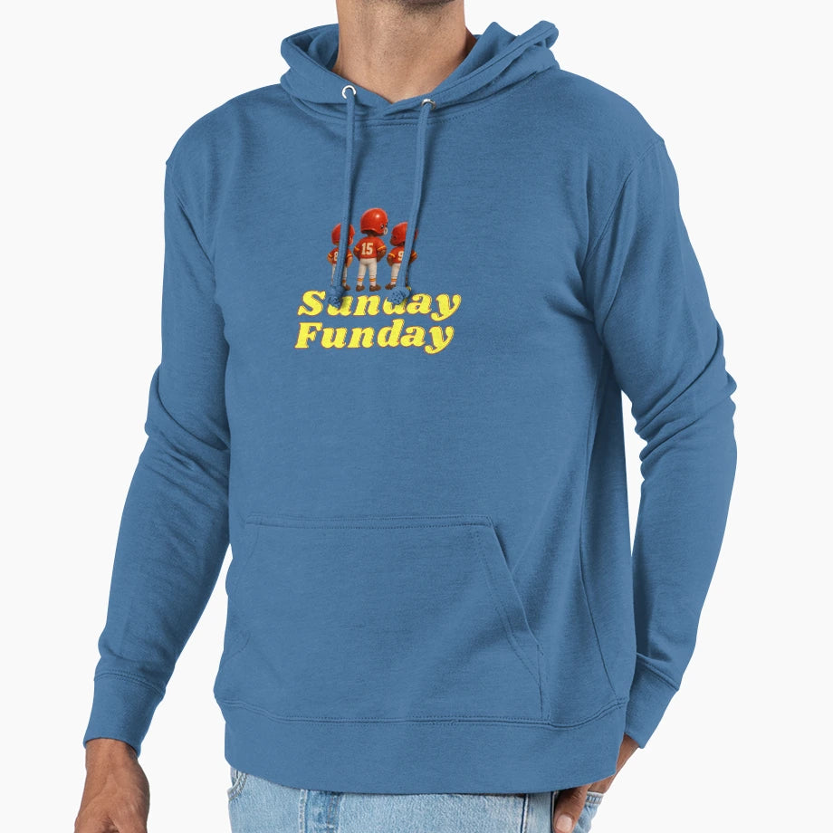 Sunday Funday Kansas City Chiefs Hoodie - Fun Novelty Design Unisex - T-Shirt, Sweatshirt, Hoodie