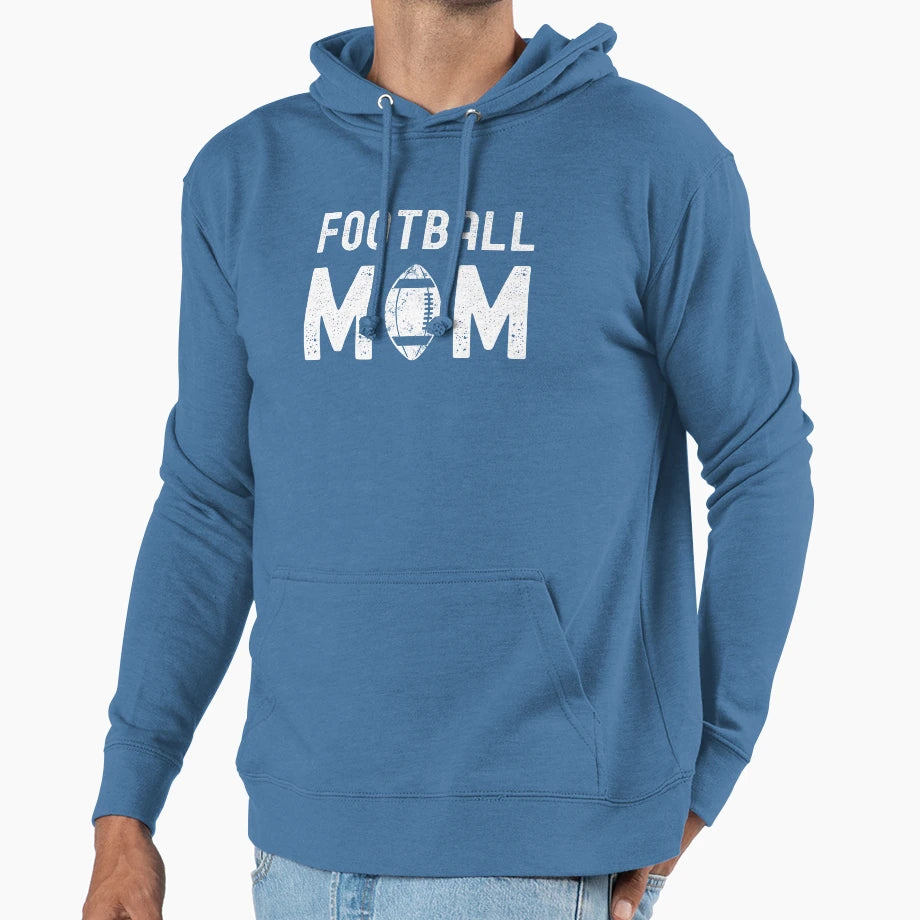 Football Mom Hoodie - Trendy Graphic for Adults - T-Shirt, Sweatshirt, Hoodie