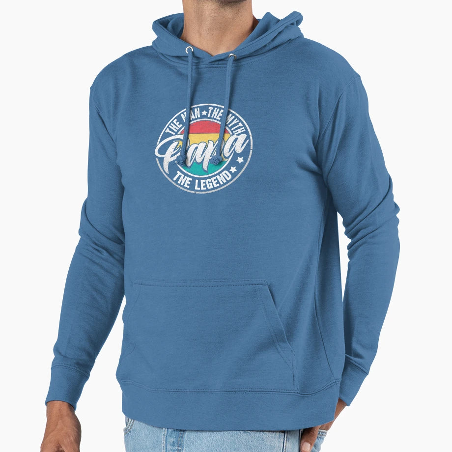 Papa Myth Legend Fathers Day Gift Hoodie - Novelty Apparel for Adults - T-Shirt, Sweatshirt, Hoodie