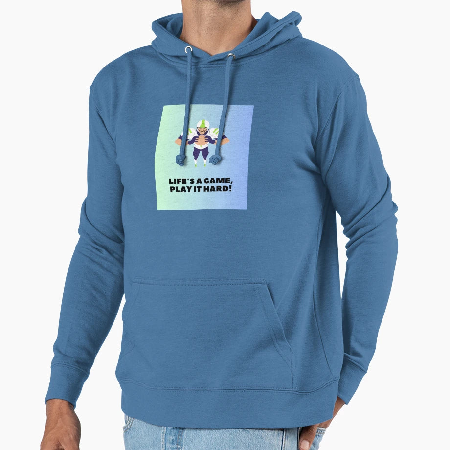 Life S Game Play It Hard Hoodie - Minimalist Print Men Women - T-Shirt, Sweatshirt, Hoodie