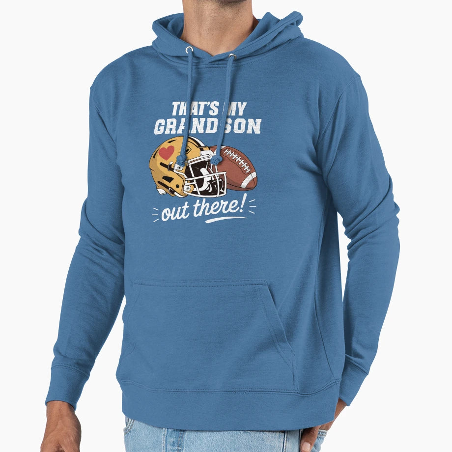 Thats My Grandson Out There Football Hoodie - Aesthetic Graphic Men Women - T-Shirt, Sweatshirt, Hoodie