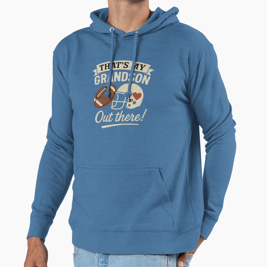 Thats My Grandson Out There Football Pride Hoodie - Minimalist Print Unisex - T-Shirt, Sweatshirt, Hoodie
