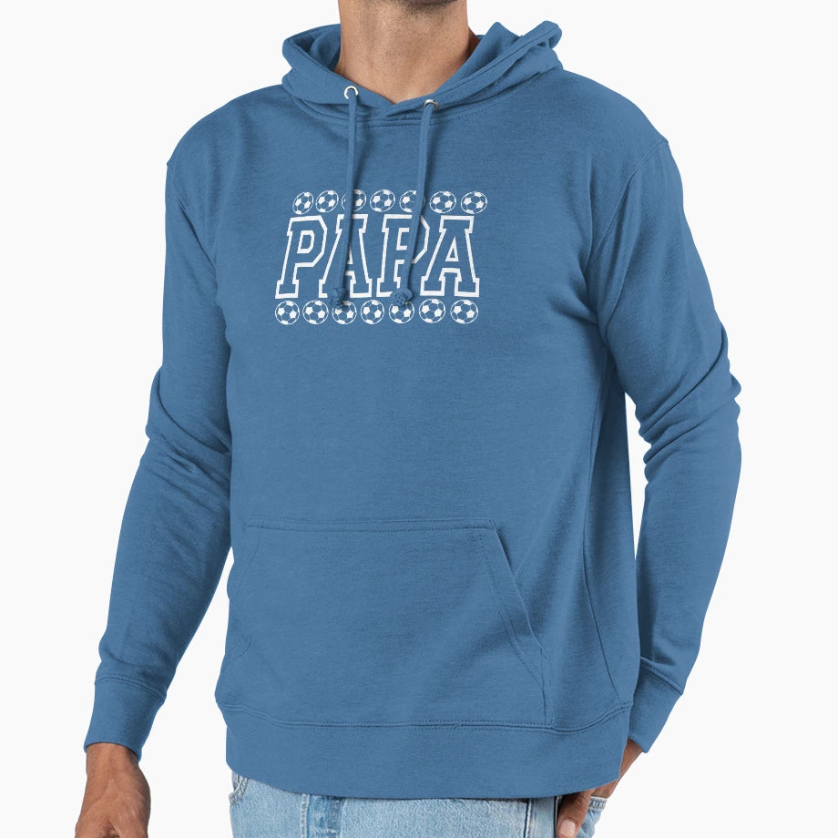 Papa Football Fathers Day Gift Sweatshirt - Minimalist Print Unisex - T-Shirt, Sweatshirt, Hoodie