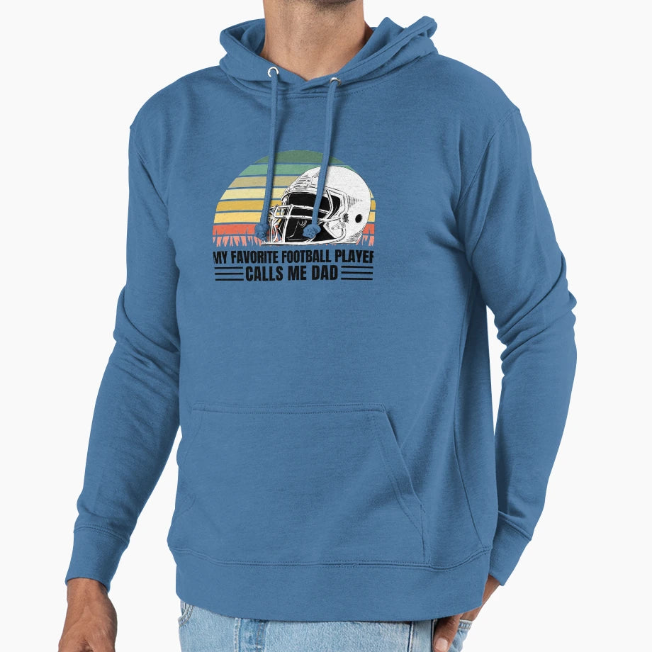 Funny Gift Football Dad Hoodie - Graphic Print Men Women - T-Shirt, Sweatshirt, Hoodie