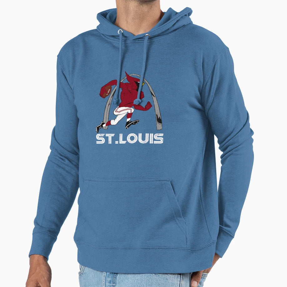Big Red Throwback Hoodie - Novelty Apparel Unisex - T-Shirt, Sweatshirt, Hoodie