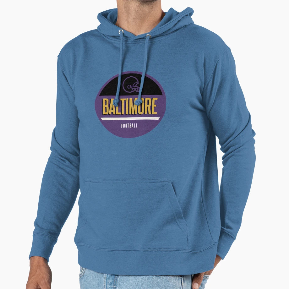 Baltimore Football Hoodie - Aesthetic Graphic for Adults - T-Shirt, Sweatshirt, Hoodie