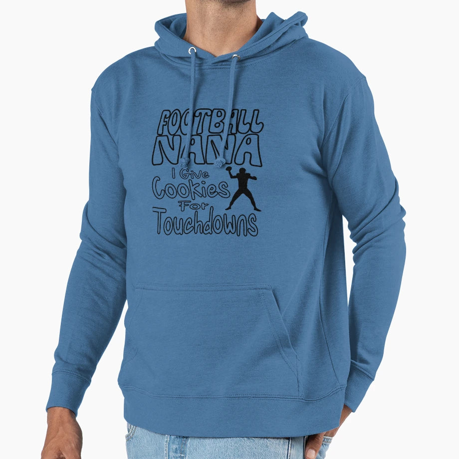Football Nana Cookies Touchdowns Hoodie - Fun Novelty Design Unisex - T-Shirt, Sweatshirt, Hoodie