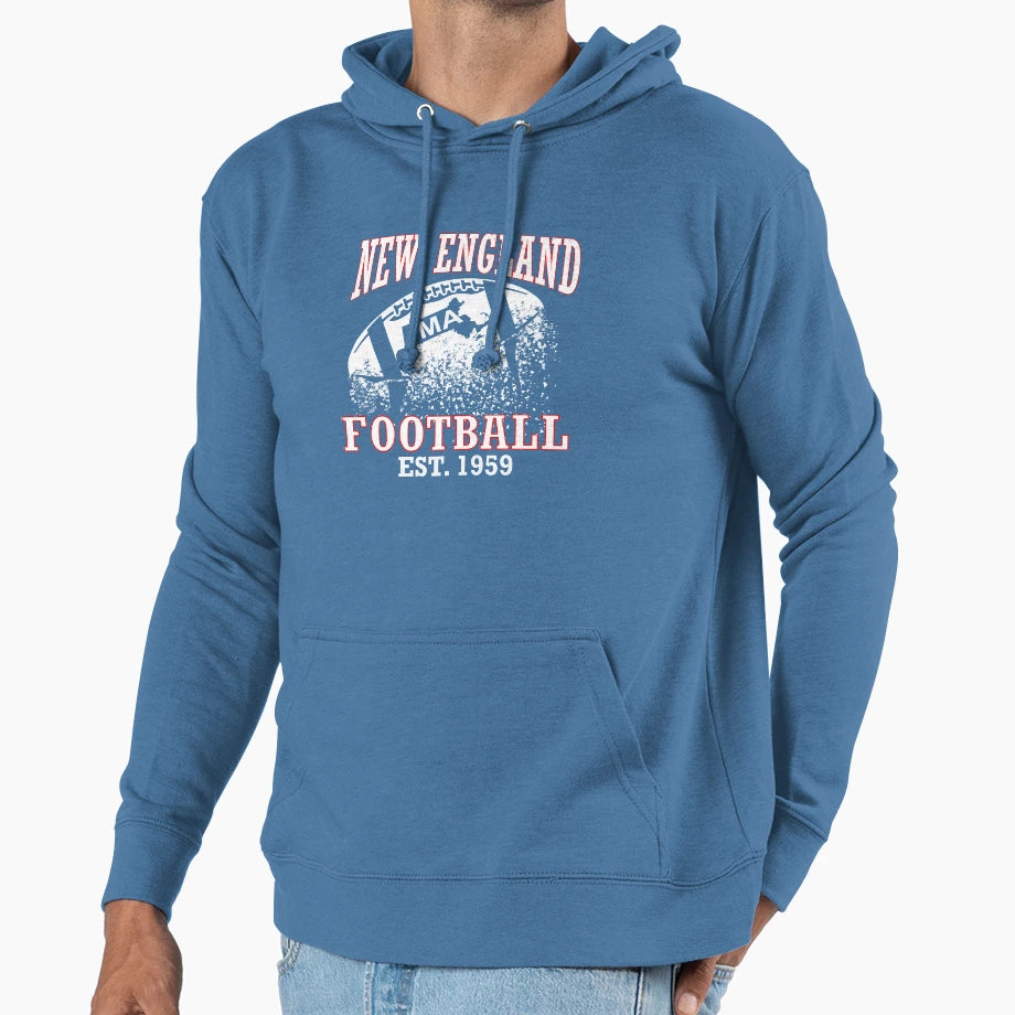 New England Football Hoodie - Unique Graphic Unisex - T-Shirt, Sweatshirt, Hoodie