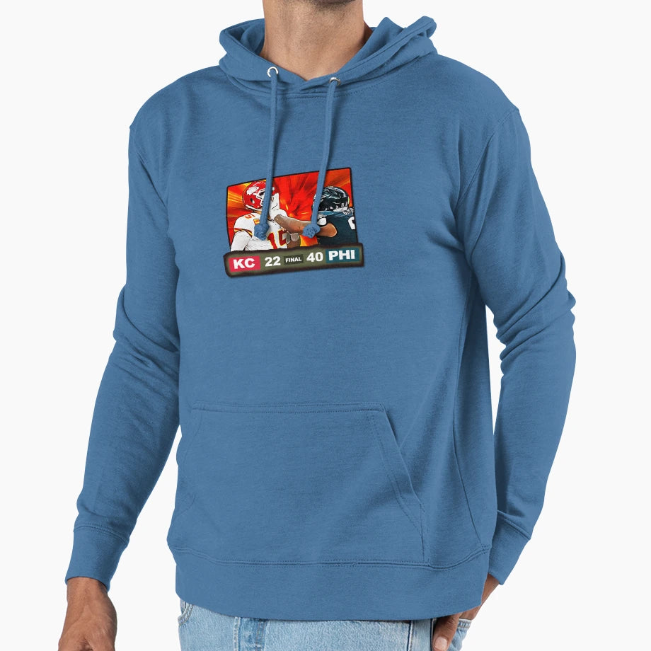 Final Score Philly Football Hoodie - Minimalist Print Men Women - T-Shirt, Sweatshirt, Hoodie